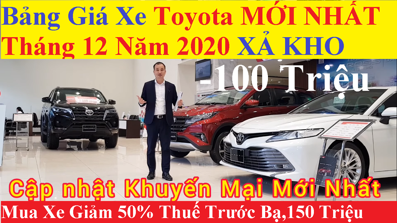 Bảng Giá Xe Toyota Tháng 12 Năm 2020 Cập Nhật Khuyến Mại Mới Nhất Giảm Từ 150 Triệu Trả Góp 0.49%